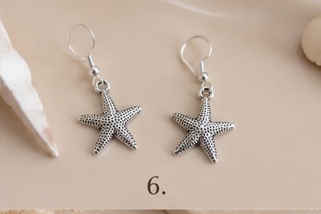 Silver Starfish Earrings